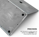 Dark Silver Marble Swirl V6 - Skin Decal Wrap Kit Compatible with the Apple MacBook Pro, Pro with Touch Bar or Air (11", 12", 13", 15" & 16" - All Versions Available)