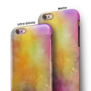 Dark 4 Absorbed Watercolor Texture iPhone 6/6s or 6/6s Plus 2-Piece Hybrid INK-Fuzed Case