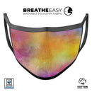 Dark 4 Absorbed Watercolor Texture - Made in USA Mouth Cover Unisex Anti-Dust Cotton Blend Reusable & Washable Face Mask with Adjustable Sizing for Adult or Child