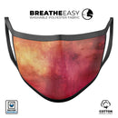 Dark 9797 Absorbed Watercolor Texture - Made in USA Mouth Cover Unisex Anti-Dust Cotton Blend Reusable & Washable Face Mask with Adjustable Sizing for Adult or Child