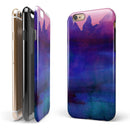 Dark Absorbed Watercolor Texture iPhone 6/6s or 6/6s Plus 2-Piece Hybrid INK-Fuzed Case