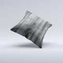 Dark Black WoodGrain Ink-Fuzed Decorative Throw Pillow