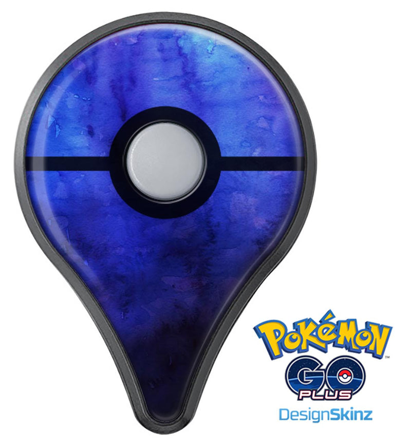 Dark Blue Absorbed Watercolor Texture Pokémon GO Plus Vinyl Protective Decal Skin Kit