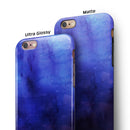Dark Blue Absorbed Watercolor Texture iPhone 6/6s or 6/6s Plus 2-Piece Hybrid INK-Fuzed Case