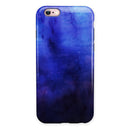 Dark Blue Absorbed Watercolor Texture iPhone 6/6s or 6/6s Plus 2-Piece Hybrid INK-Fuzed Case