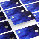 Dark Blue Absorbed Watercolor Texture - Premium Protective Decal Skin-Kit for the Apple Credit Card