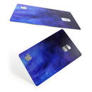 Dark Blue Absorbed Watercolor Texture - Premium Protective Decal Skin-Kit for the Apple Credit Card