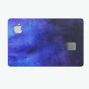 Dark Blue Absorbed Watercolor Texture - Premium Protective Decal Skin-Kit for the Apple Credit Card