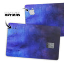 Dark Blue Absorbed Watercolor Texture - Premium Protective Decal Skin-Kit for the Apple Credit Card