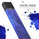 Dark Blue Absorbed Watercolor Texture - Premium Decal Protective Skin-Wrap Sticker compatible with the Juul Labs vaping device