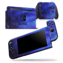 Dark Blue Absorbed Watercolor Texture - Skin Wrap Decal for Nintendo Switch Lite Console & Dock - 3DS XL - 2DS - Pro - DSi - Wii - Joy-Con Gaming Controller
