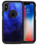 Dark Blue Absorbed Watercolor Texture - iPhone X OtterBox Case & Skin Kits