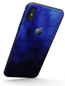 Dark Blue Absorbed Watercolor Texture - iPhone X Skin-Kit