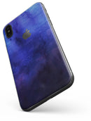 Dark Blue Absorbed Watercolor Texture - iPhone X Skin-Kit