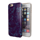 Dark Blue Geometric V15 iPhone 6/6s or 6/6s Plus 2-Piece Hybrid INK-Fuzed Case