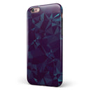 Dark Blue Geometric V15 iPhone 6/6s or 6/6s Plus 2-Piece Hybrid INK-Fuzed Case