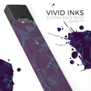Dark Blue Geometric V15 - Premium Decal Protective Skin-Wrap Sticker compatible with the Juul Labs vaping device