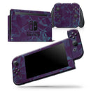 Dark Blue Geometric V15 - Skin Wrap Decal for Nintendo Switch Lite Console & Dock - 3DS XL - 2DS - Pro - DSi - Wii - Joy-Con Gaming Controller
