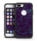 Dark Blue Geometric V15 - iPhone 7 or 7 Plus Commuter Case Skin Kit