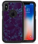 Dark Blue Geometric V15 - iPhone X OtterBox Case & Skin Kits
