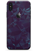 Dark Blue Geometric V15 - iPhone X Skin-Kit