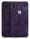 Dark Blue Geometric V15 - iPhone X Skin-Kit