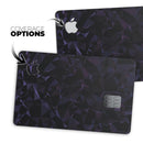 Dark Blue Geometric V21 - Premium Protective Decal Skin-Kit for the Apple Credit Card