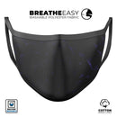 Dark Blue Geometric V21 - Made in USA Mouth Cover Unisex Anti-Dust Cotton Blend Reusable & Washable Face Mask with Adjustable Sizing for Adult or Child