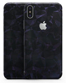 Dark Blue Geometric V21 - iPhone X Skin-Kit