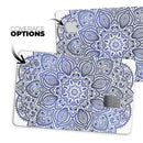 Dark Blue Indian Ornament - Premium Protective Decal Skin-Kit for the Apple Credit Card