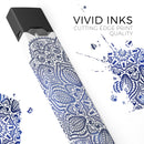 Dark Blue Indian Ornament - Premium Decal Protective Skin-Wrap Sticker compatible with the Juul Labs vaping device