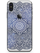 Dark Blue Indian Ornament - iPhone X Skin-Kit
