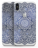 Dark Blue Indian Ornament - iPhone X Skin-Kit