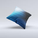 Dark Blue Streaks ink-Fuzed Decorative Throw Pillow