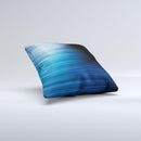 Dark Blue Streaks ink-Fuzed Decorative Throw Pillow