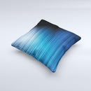 Dark Blue Streaks ink-Fuzed Decorative Throw Pillow