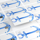 Dark Blue Watercolor Anchor - Premium Protective Decal Skin-Kit for the Apple Credit Card