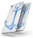 Dark Blue Watercolor Anchor - Skin-kit for the iPhone 8 or 8 Plus