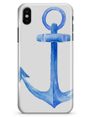 Dark Blue Watercolor Anchor - iPhone X Clipit Case