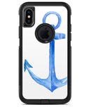 Dark Blue Watercolor Anchor - iPhone X OtterBox Case & Skin Kits