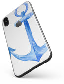 Dark Blue Watercolor Anchor - iPhone X Skin-Kit