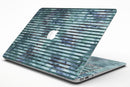 Dark Blue Watercolor Stripes - MacBook Air Skin Kit