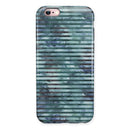 Dark Blue Watercolor Stripes iPhone 6/6s or 6/6s Plus 2-Piece Hybrid INK-Fuzed Case