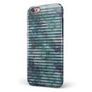 Dark Blue Watercolor Stripes iPhone 6/6s or 6/6s Plus 2-Piece Hybrid INK-Fuzed Case