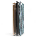 Dark Blue Watercolor Stripes iPhone 6/6s or 6/6s Plus 2-Piece Hybrid INK-Fuzed Case