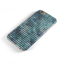 Dark Blue Watercolor Stripes iPhone 6/6s or 6/6s Plus 2-Piece Hybrid INK-Fuzed Case