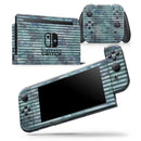 Dark Blue Watercolor Stripes - Skin Wrap Decal for Nintendo Switch Lite Console & Dock - 3DS XL - 2DS - Pro - DSi - Wii - Joy-Con Gaming Controller