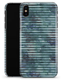 Dark Blue Watercolor Stripes - iPhone X Clipit Case