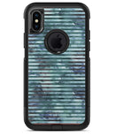 Dark Blue Watercolor Stripes - iPhone X OtterBox Case & Skin Kits