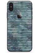Dark Blue Watercolor Stripes - iPhone X Skin-Kit